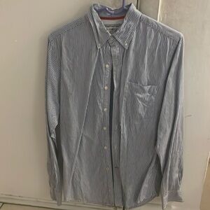 Club Room Collared Shirt (Blue and White Striped)
